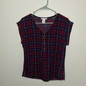 Miley + Molly Plaid Sleeveless Shirt